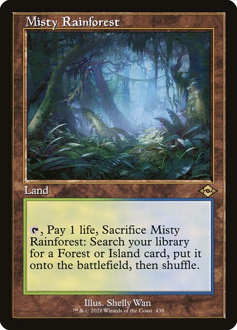 Misty Rainforest - Etched Foil Retro Frame