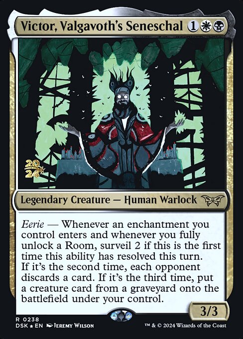 Victor, Valgavoth's Seneschal - Pre-Release Stamp